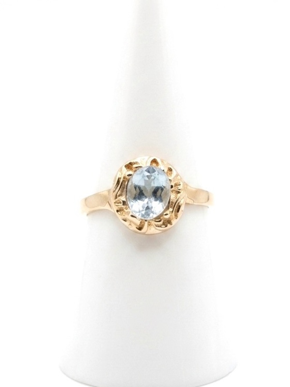 New Woman’s Aztec Design Hand Crafted Bohemian Gold CZ Diamond Ring